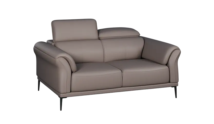 RIVIERA - 2, 2-místná sedací souprava, koženka šedá